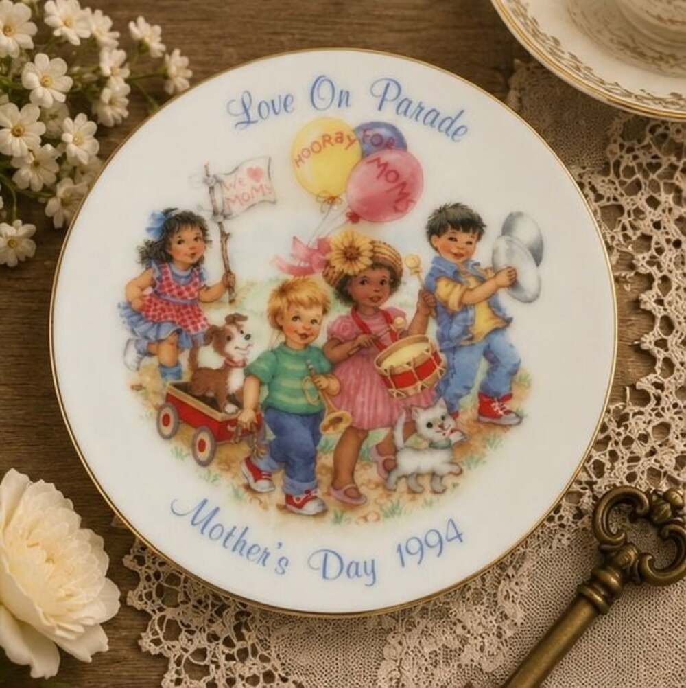 VTG AVON Mothers Day Plate 1994 LOVE ON PARADE